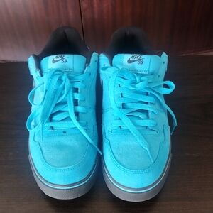 Nike SB Paul Rodriguez Men's Aqua Blue Suede Sneakers